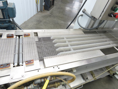 Apache Mepaco 10' 4" Sanitary Washdown Conveyor 12"Mesh Belt 480V Variable Speed