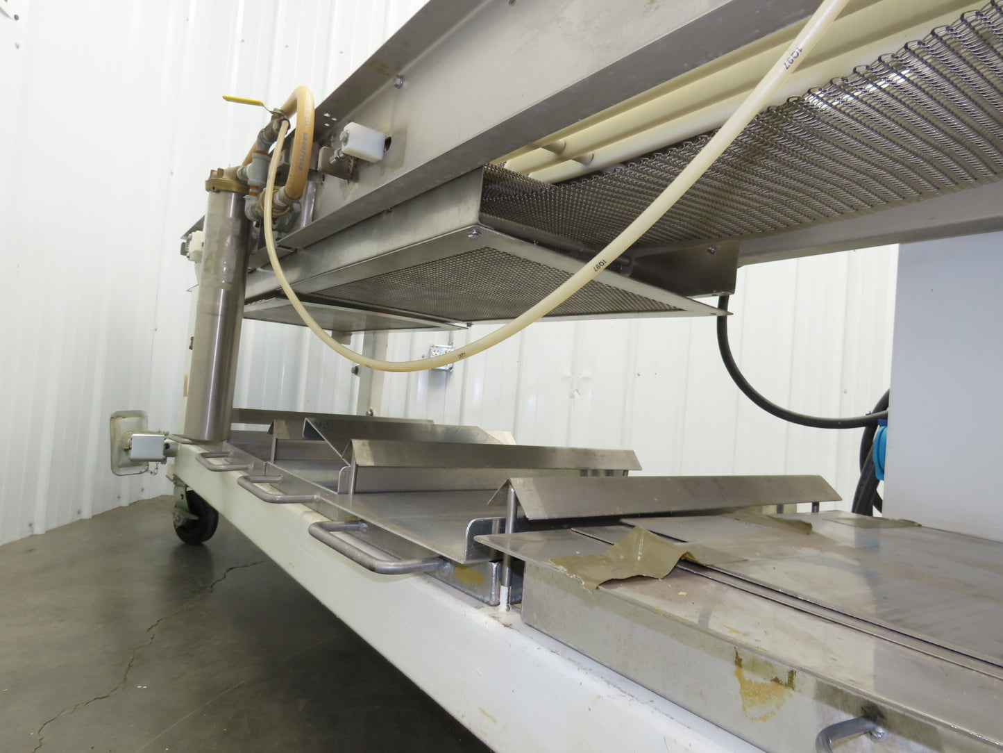 Apache Mepaco 10' 4" Sanitary Washdown Conveyor 12"Mesh Belt 480V Variable Speed