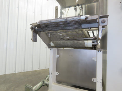 Apache Mepaco 10' 4" Sanitary Washdown Conveyor 12"Mesh Belt 480V Variable Speed