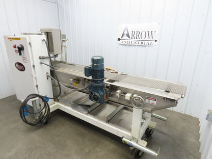 Apache Mepaco 10' 4" Sanitary Washdown Conveyor 12"Mesh Belt 480V Variable Speed