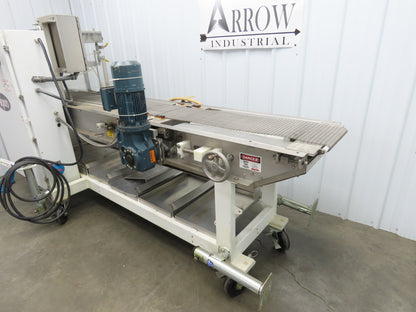 Apache Mepaco 10' 4" Sanitary Washdown Conveyor 12"Mesh Belt 480V Variable Speed