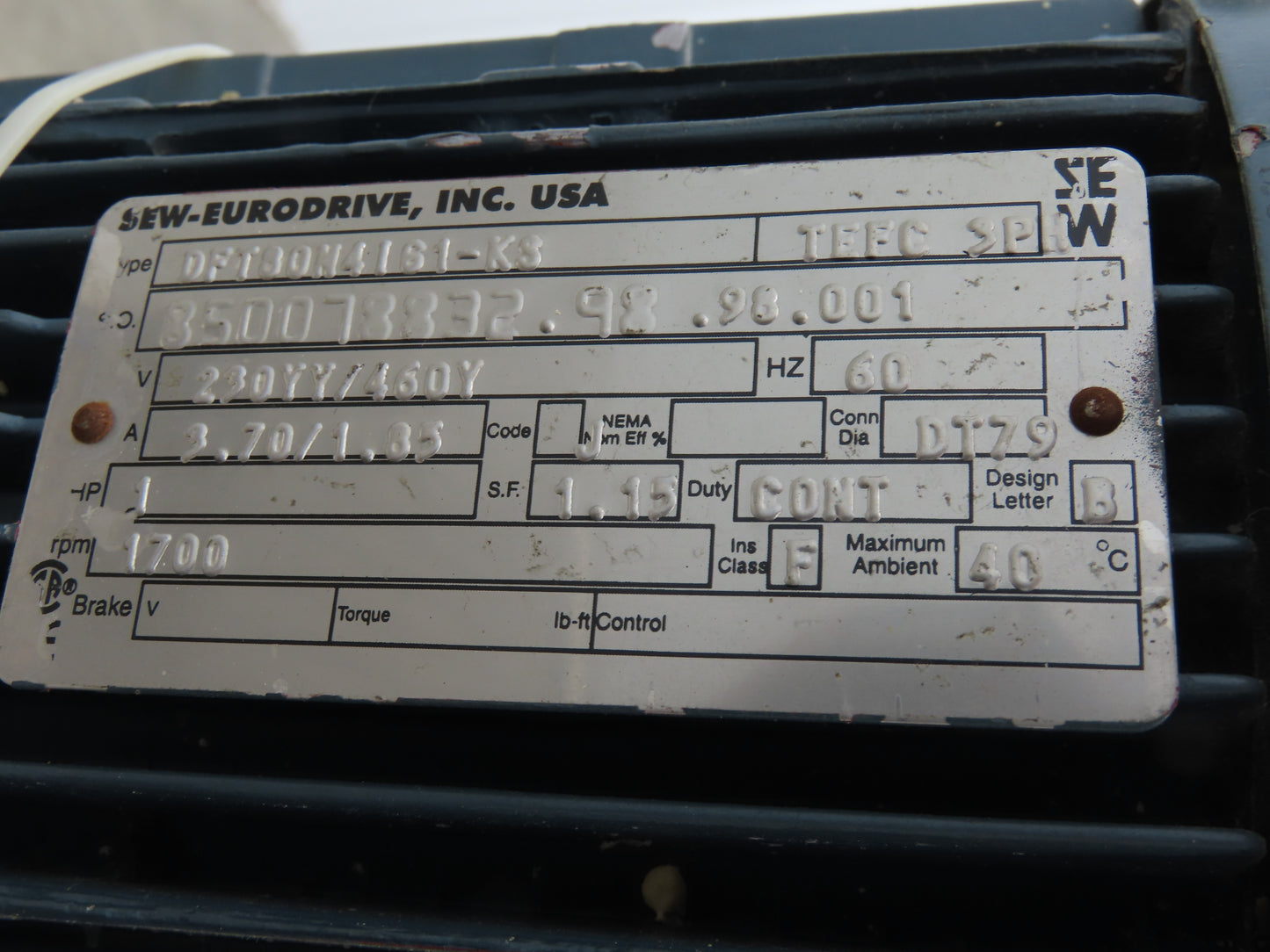 Apache Mepaco 10' 4" Sanitary Washdown Conveyor 12"Mesh Belt 480V Variable Speed