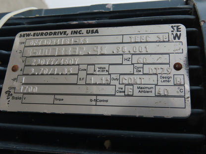 Apache Mepaco 10' 4" Sanitary Washdown Conveyor 12"Mesh Belt 480V Variable Speed