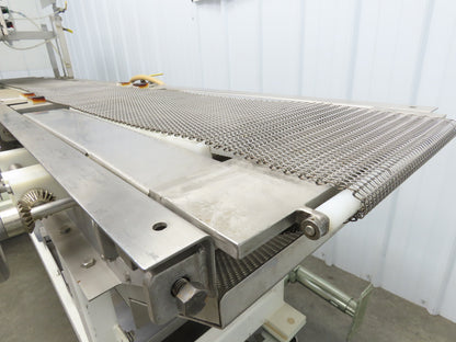 Apache Mepaco 10' 4" Sanitary Washdown Conveyor 12"Mesh Belt 480V Variable Speed