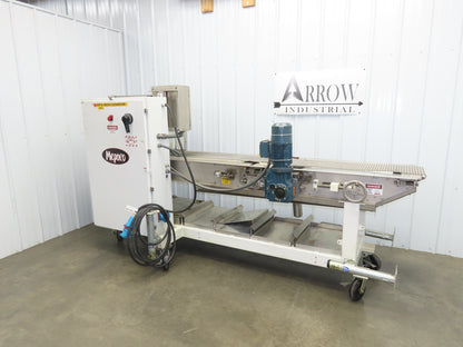 Apache Mepaco 10' 4" Sanitary Washdown Conveyor 12"Mesh Belt 480V Variable Speed
