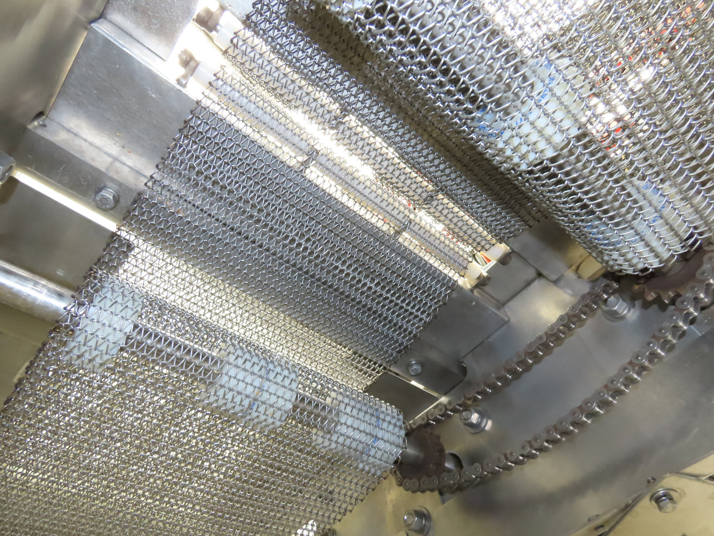 Apache Mepaco 10' 4" Sanitary Washdown Conveyor 12"Mesh Belt 480V Variable Speed