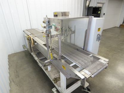 Apache Mepaco 10' 4" Sanitary Washdown Conveyor 12"Mesh Belt 480V Variable Speed