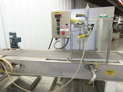 Apache Mepaco 10' 4" Sanitary Washdown Conveyor 12"Mesh Belt 480V Variable Speed