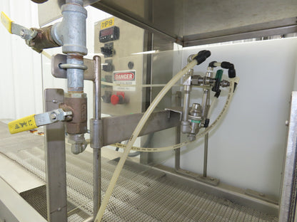 Apache Mepaco 10' 4" Sanitary Washdown Conveyor 12"Mesh Belt 480V Variable Speed