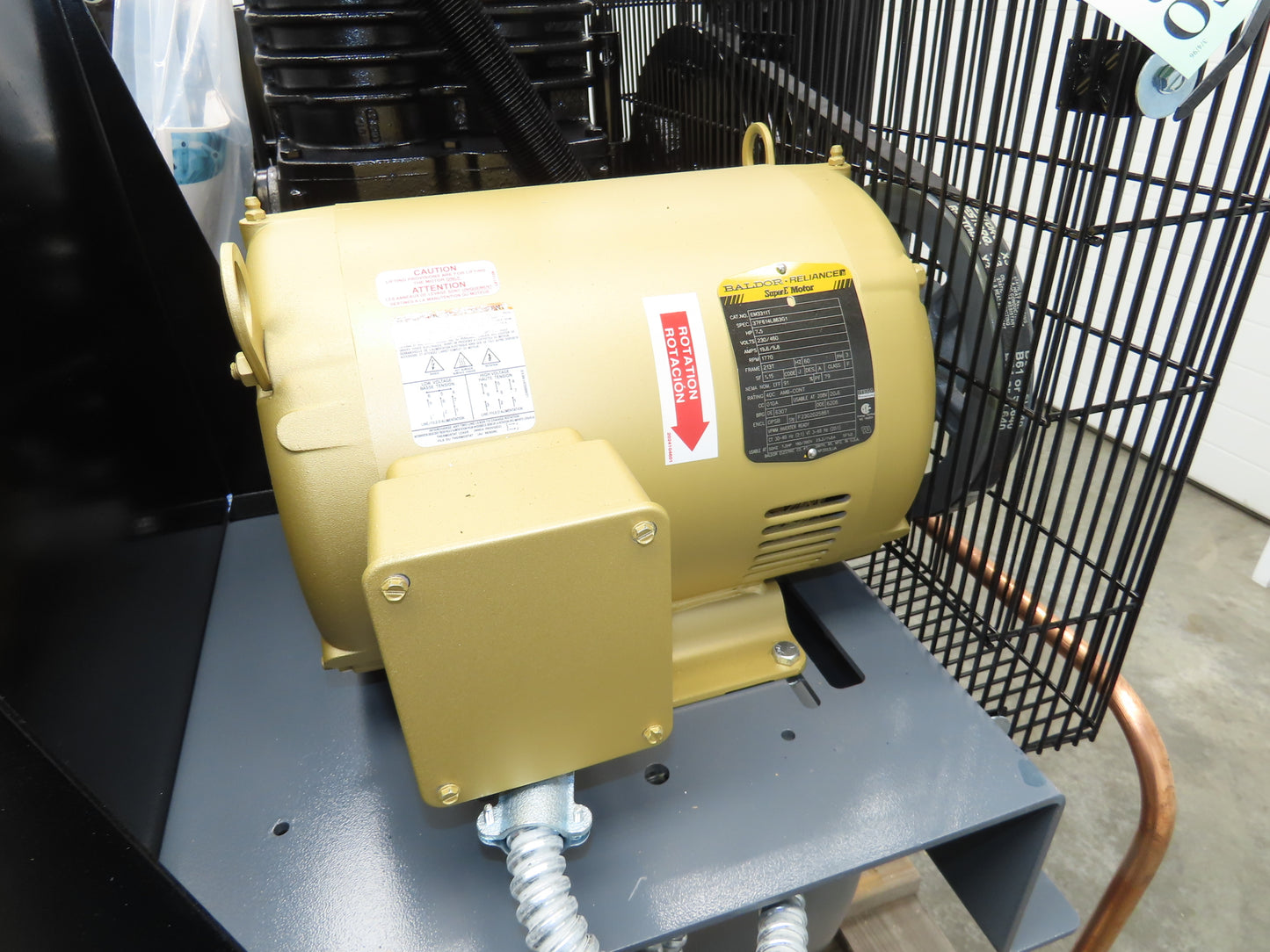 Atlas Copco CR7.5 Reciprocating Duplex Air Compressor 51CFM 7.5HP 3Ph 120 Gal