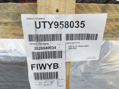 Atlas Copco CR7.5 Reciprocating Duplex Air Compressor 51CFM 7.5HP 3Ph 120 Gal