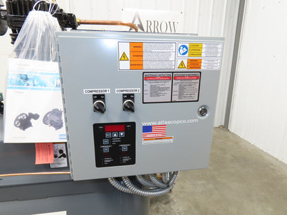 Atlas Copco CR7.5 Reciprocating Duplex Air Compressor 51CFM 7.5HP 3Ph 120 Gal