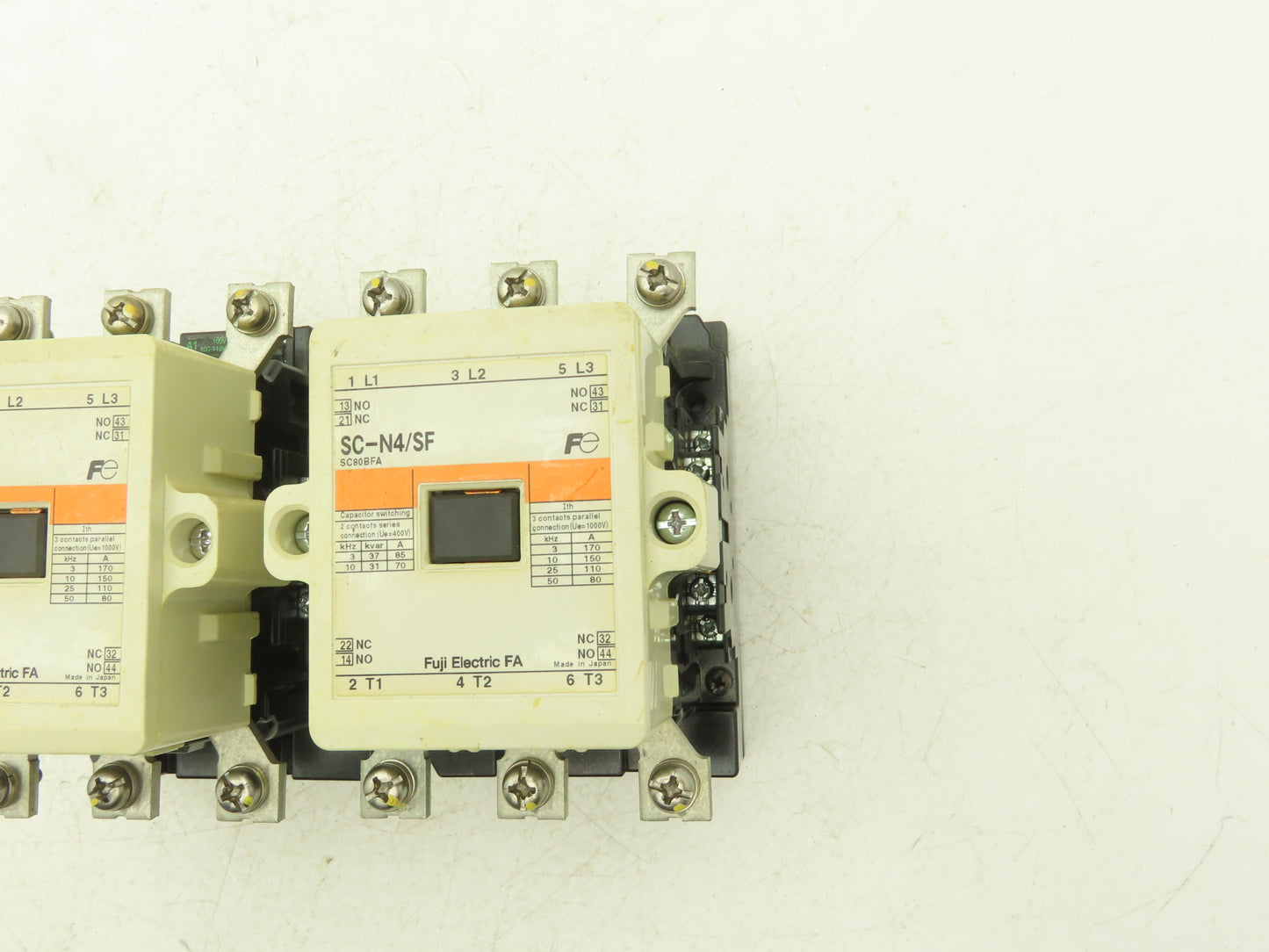 Fuji Electric SC-N4/SF Motor Starter Contactor 80A 600V 3 Pole Lot of 2