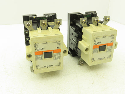 Fuji Electric SC-N4/SF Motor Starter Contactor 80A 600V 3 Pole Lot of 2