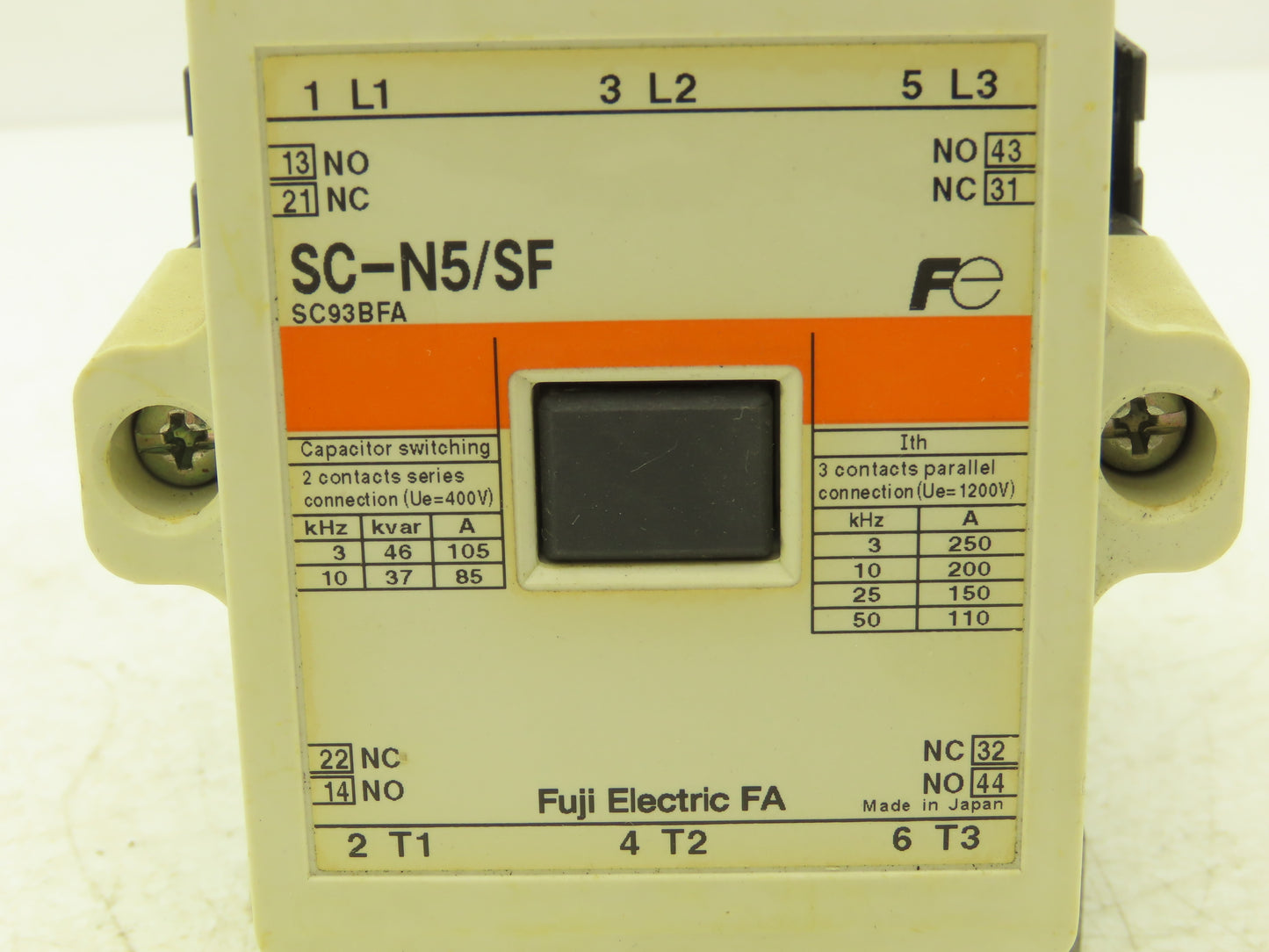 Fuji Electric SC-N5/SF SC-N5 Motor Starter Contactor 3Ph 600V 93A 120V Coil