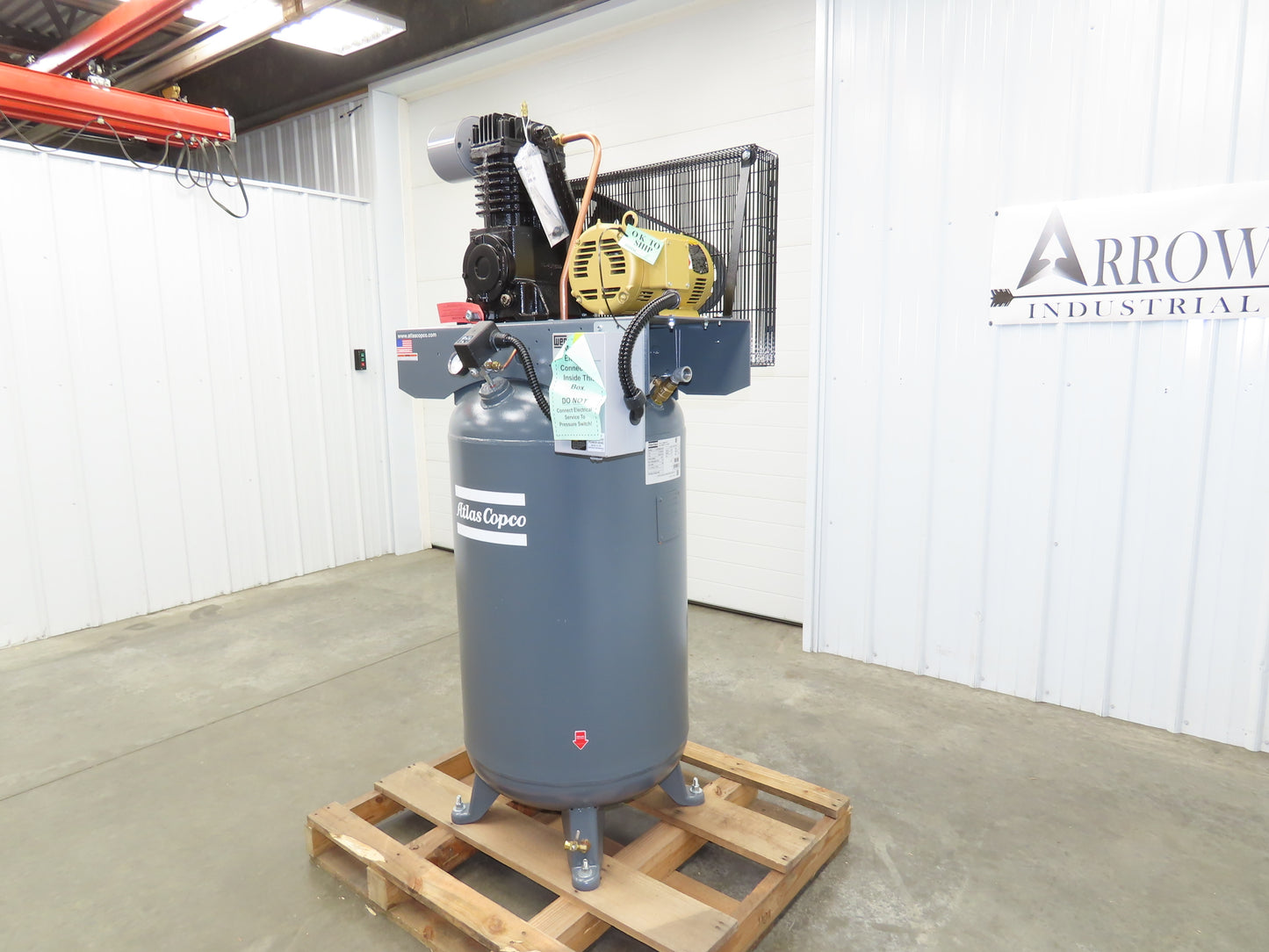 Atlas Copco CR5 Reciprocating Air Compressor 17.4CFM 5HP 460V 3Ph 80 Gal