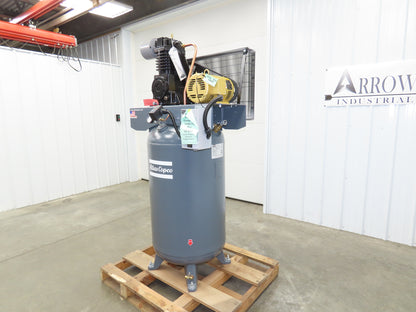 Atlas Copco CR5 Reciprocating Air Compressor 17.4CFM 5HP 460V 3Ph 80 Gal