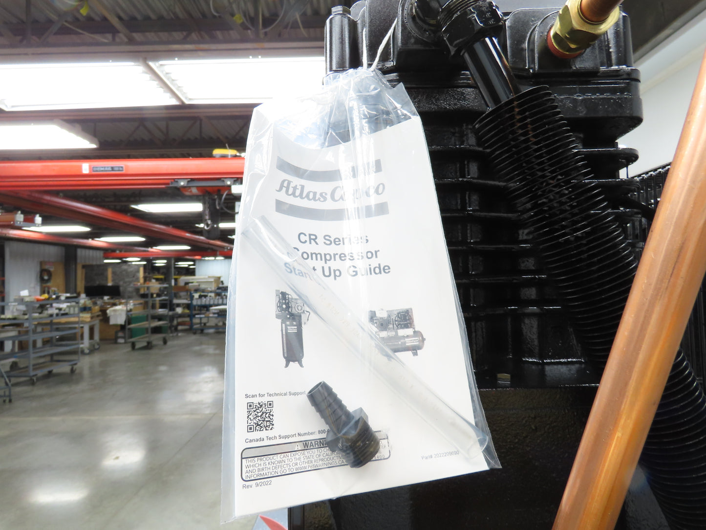 Atlas Copco CR5 Reciprocating Air Compressor 17.4CFM 5HP 460V 3Ph 80 Gal