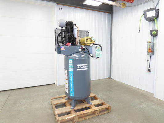 Atlas Copco CR5 Reciprocating Air Compressor 17.4CFM 5HP 460V 3Ph 80 Gal