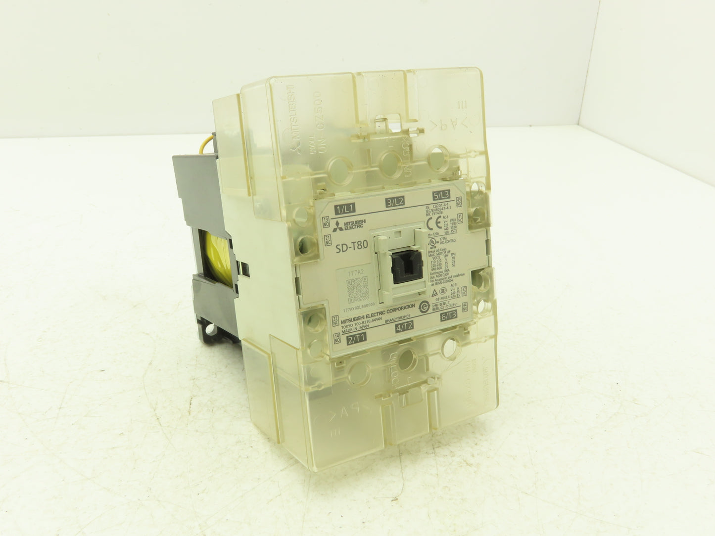 Mitsubishi SD-T80 Motor Starter Contactor 3Ph 50Hp 600V 100A 24VDC Coil