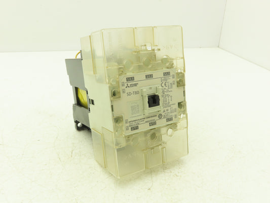 Mitsubishi SD-T80 Motor Starter Contactor 3Ph 50Hp 600V 100A 24VDC Coil