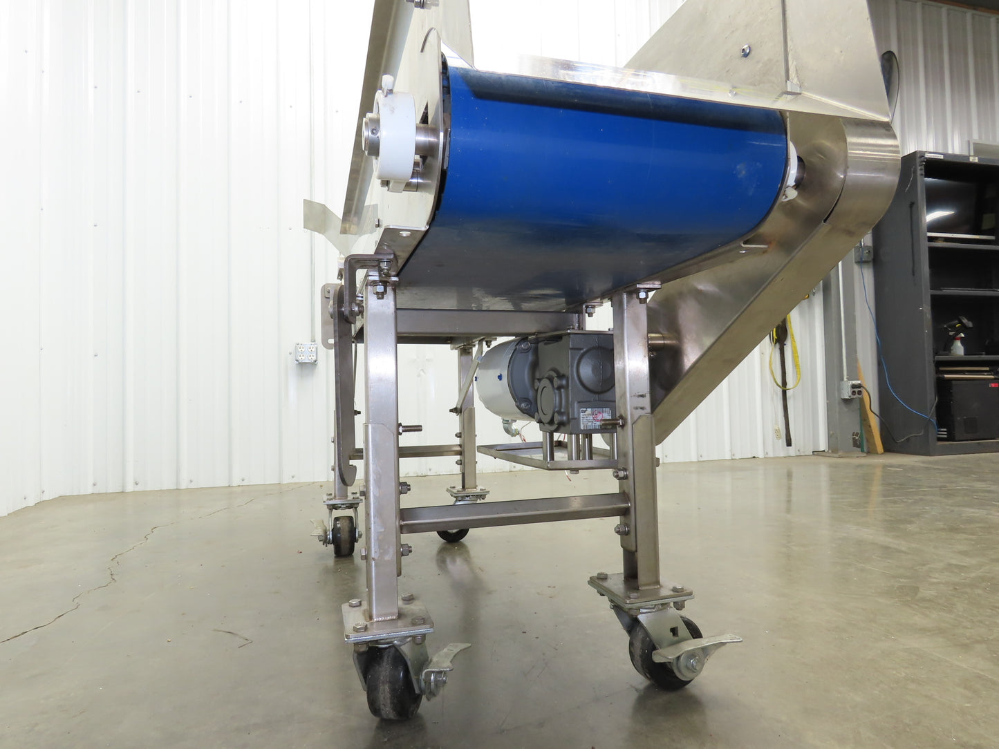 Best Industrial 12"x 57" Stainless Washdown Portable Belt Conveyor 480V 3PH