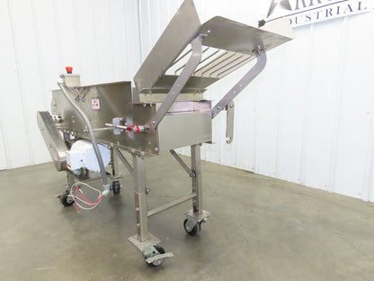 Best Industrial 12"x 57" Stainless Washdown Portable Belt Conveyor 480V 3PH