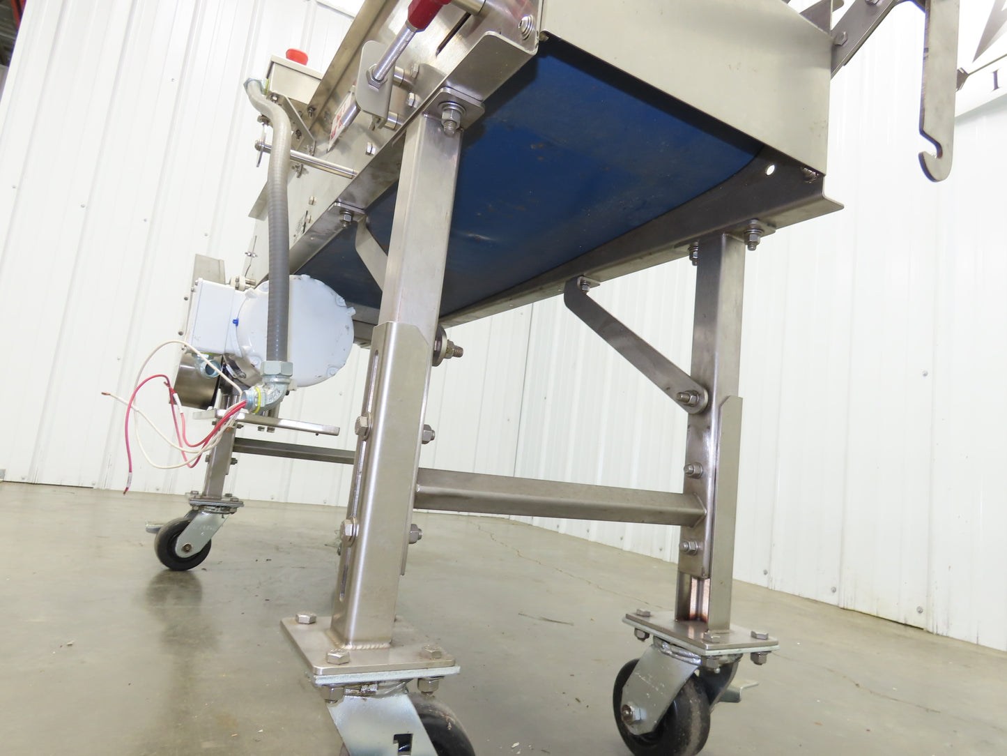 Best Industrial 12"x 57" Stainless Washdown Portable Belt Conveyor 480V 3PH