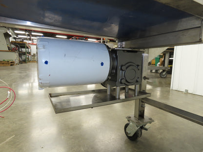 Best Industrial 12"x 57" Stainless Washdown Portable Belt Conveyor 480V 3PH