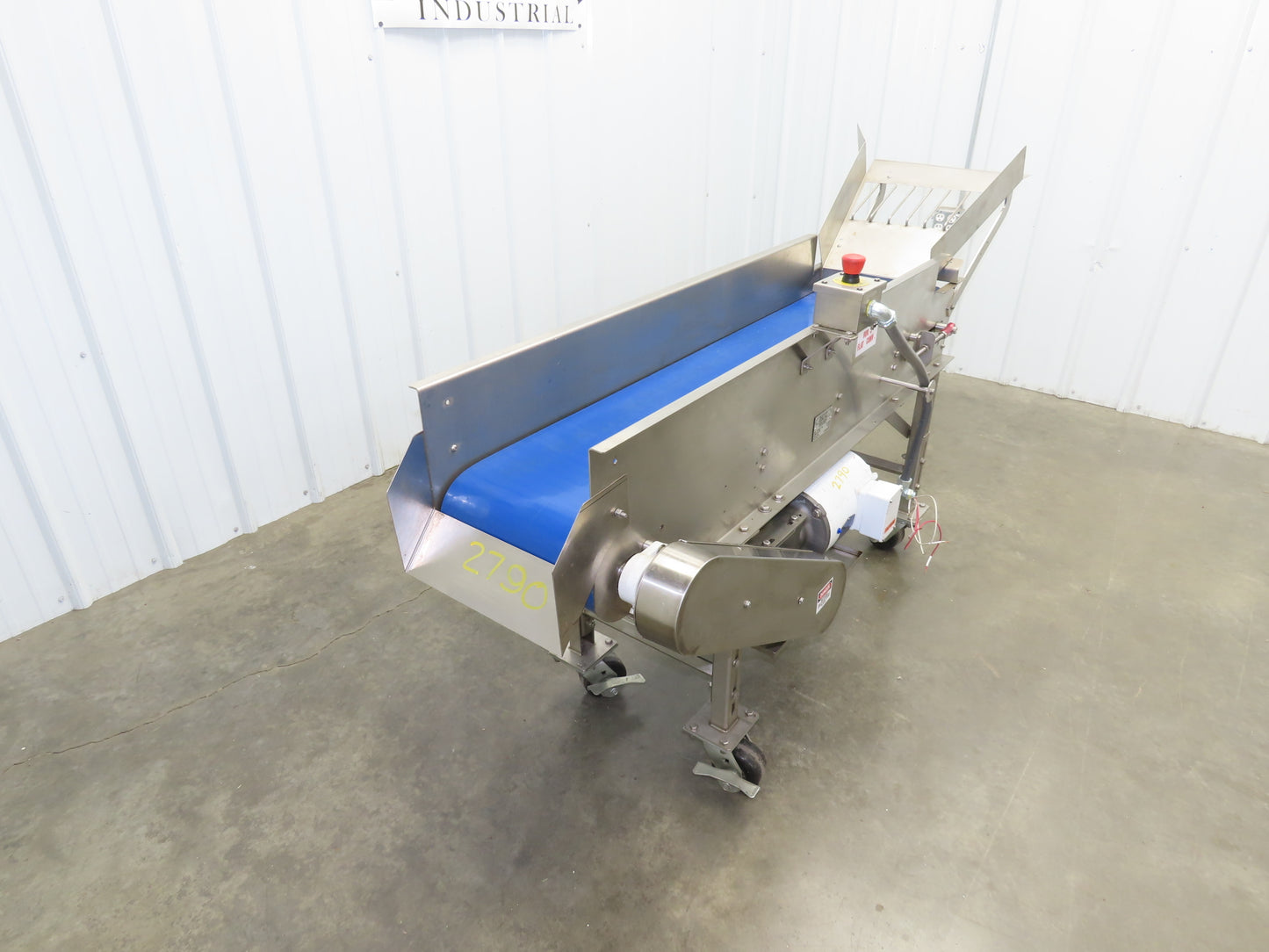 Best Industrial 12"x 57" Stainless Washdown Portable Belt Conveyor 480V 3PH