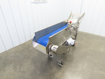 Best Industrial 12"x 57" Stainless Washdown Portable Belt Conveyor 480V 3PH