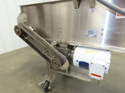 Best Industrial 12"x 57" Stainless Washdown Portable Belt Conveyor 480V 3PH