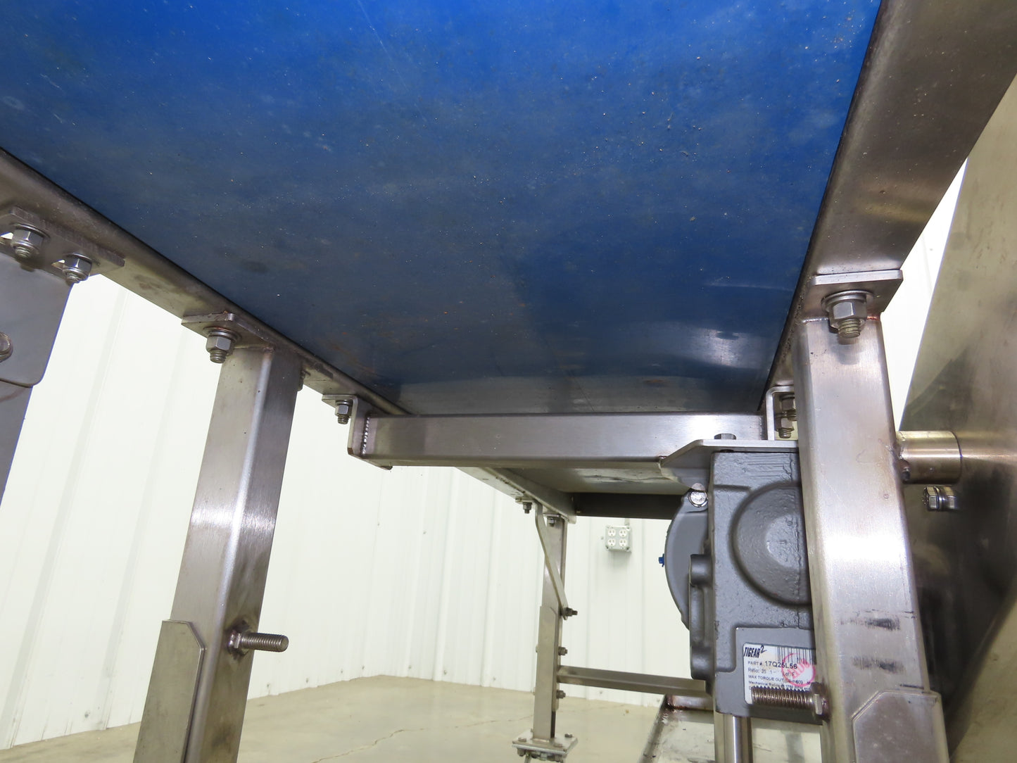 Best Industrial 12"x 57" Stainless Washdown Portable Belt Conveyor 480V 3PH