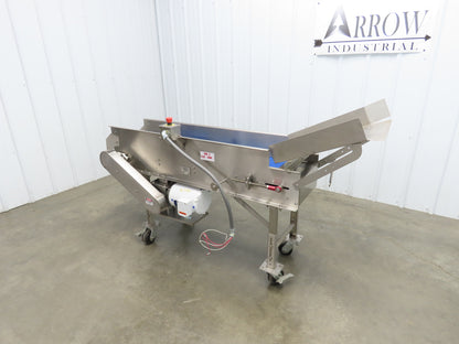 Best Industrial 12"x 57" Stainless Washdown Portable Belt Conveyor 480V 3PH