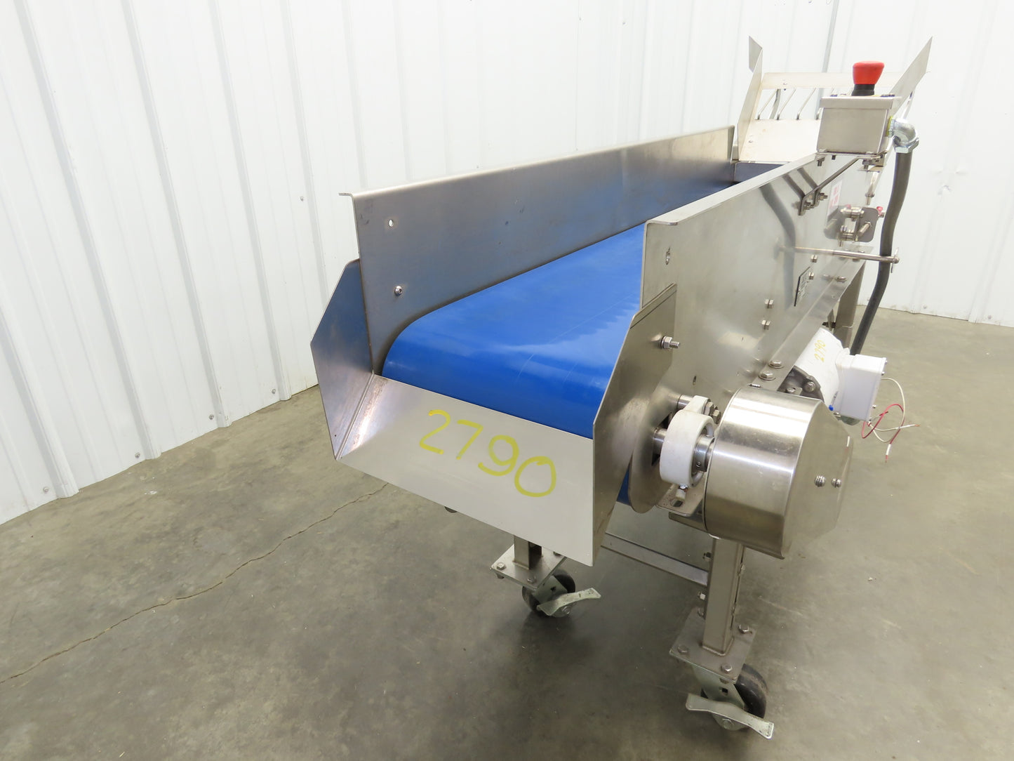 Best Industrial 12"x 57" Stainless Washdown Portable Belt Conveyor 480V 3PH