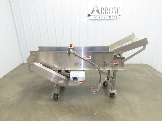 Best Industrial 12"x 57" Stainless Washdown Portable Belt Conveyor 480V 3PH