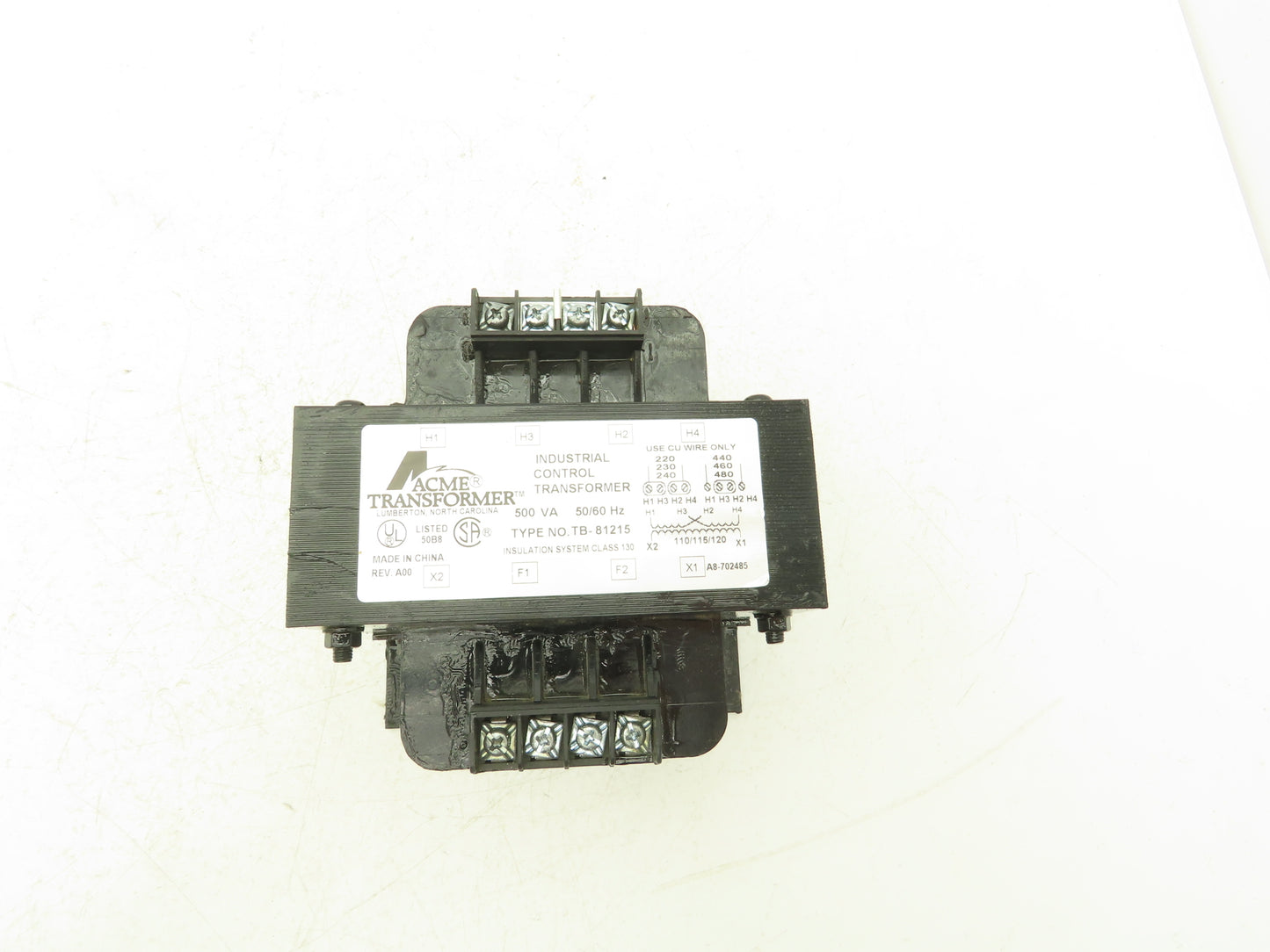 ACME TB-81215 Control Transformer LV 220-480VAC 1Ph HV 110-120VAC