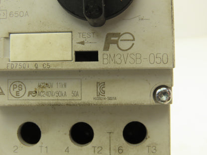 Fuji Electric BM3VSB-050 Combination Starter Manuel/Magnetic 50A 600VAC  38Hp