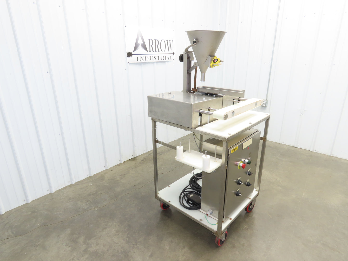 Jost FDLT 60/-35x400 Vibratory Hopper Dosing Feeder Discharge Conveyor Cart 115V