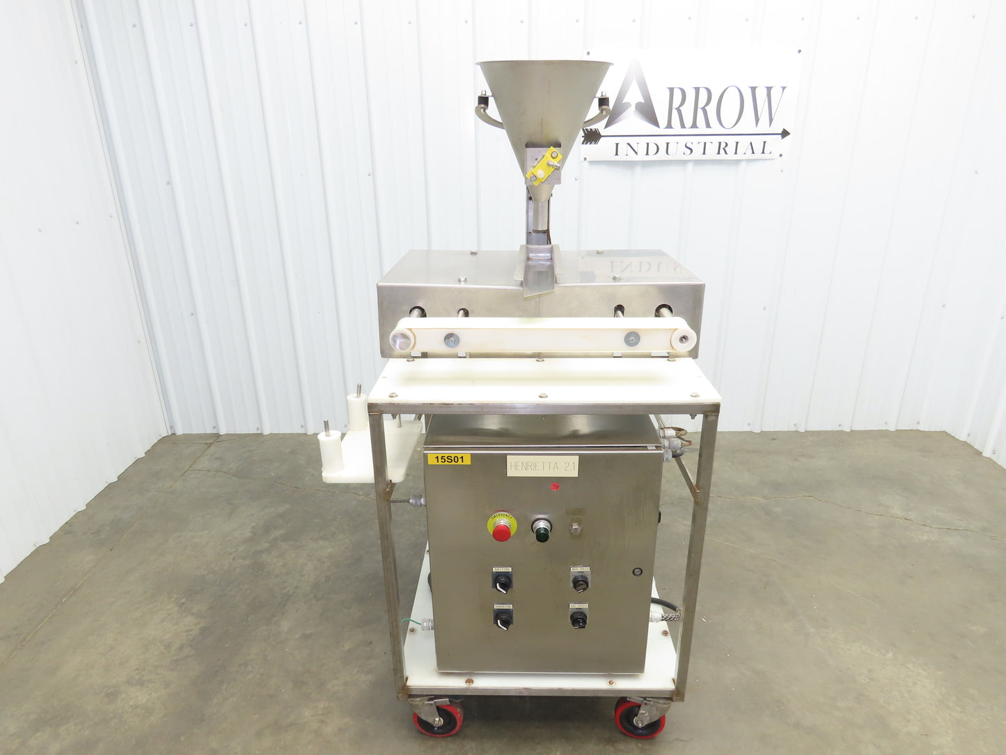 Jost FDLT 60/-35x400 Vibratory Hopper Dosing Feeder Discharge Conveyor Cart 115V