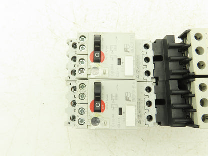 Fuji Elec BM3RSR-P16 Manual Starter .1-.16A  Adj Overload w Contactor Lot of 2