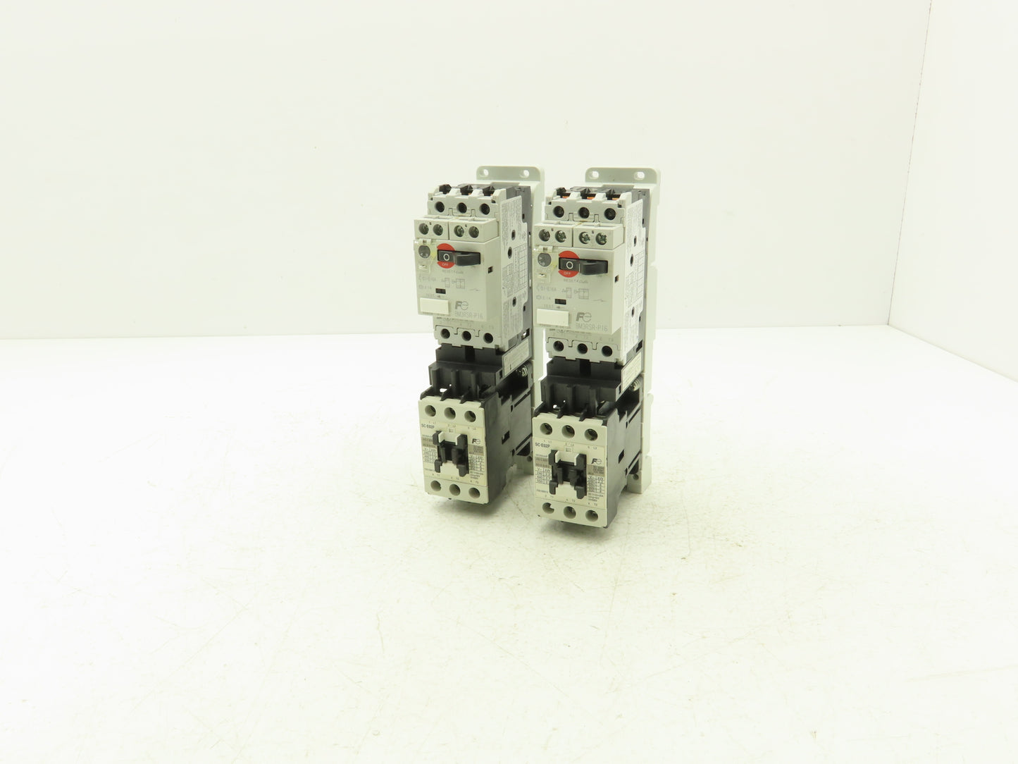 Fuji Elec BM3RSR-P16 Manual Starter .1-.16A  Adj Overload w Contactor Lot of 2