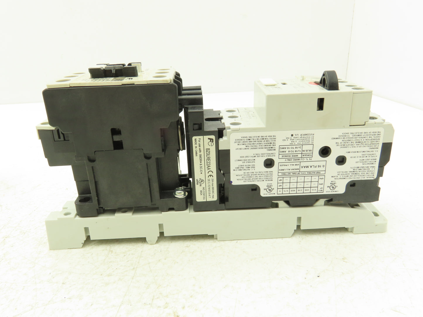 Fuji Elec BM3RSR-P16 Manual Starter .1-.16A  Adj Overload w Contactor Lot of 2