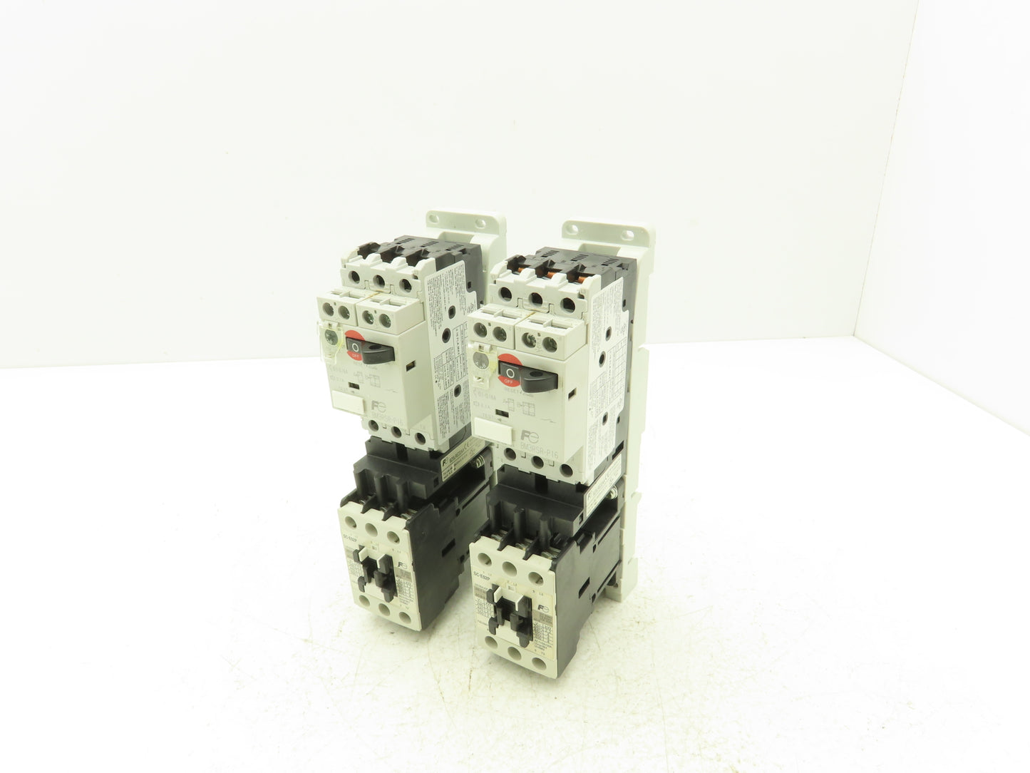 Fuji Elec BM3RSR-P16 Manual Starter .1-.16A  Adj Overload w Contactor Lot of 2