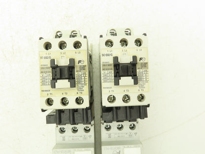 Fuji Elec BM3RSB-P63 Manual Starter .4-.63A Adj Overload w Contactor Lot of 2