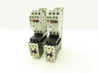 Fuji Elec BM3RSB-P63 Manual Starter .4-.63A Adj Overload w Contactor Lot of 2