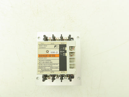 Fuji Electric SS402E-3Z-D3 Solid State Contactor Relay 240vac 50/60Hz .4A 3 Pole