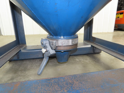 Hutco 43" Portable Steel Bulk Material Bin Gravity Hopper 28 Cu-Ft Fork Pockets