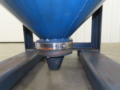 Hutco 43" Portable Steel Bulk Material Bin Gravity Hopper 28 Cu-Ft Fork Pockets