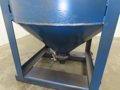 Hutco 43" Portable Steel Bulk Material Bin Gravity Hopper 28 Cu-Ft Fork Pockets